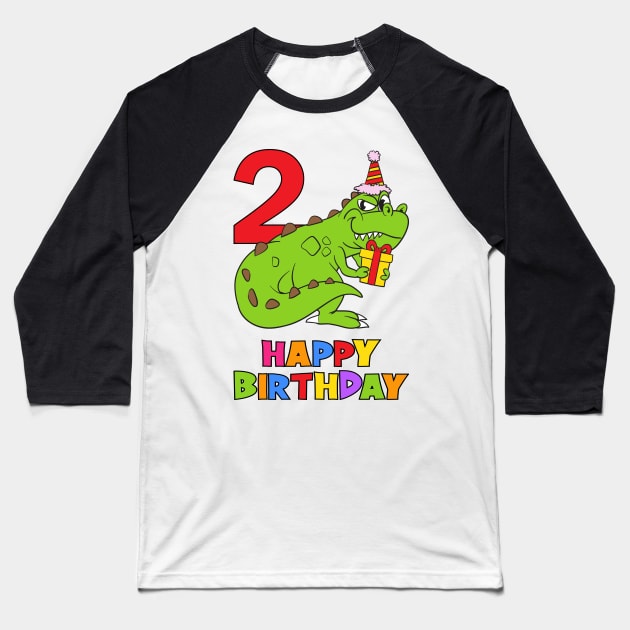 2nd Birthday Party 2 Year Old 2 Years Baseball T-Shirt by KidsBirthdayPartyShirts